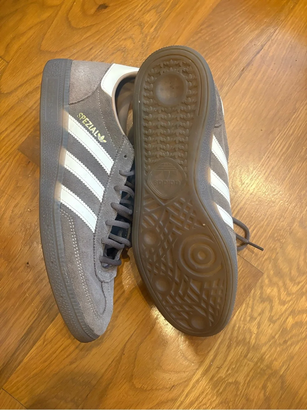 adidas Spezial Men’s Brown Suede Handball Classic Sneakers with White Stripes